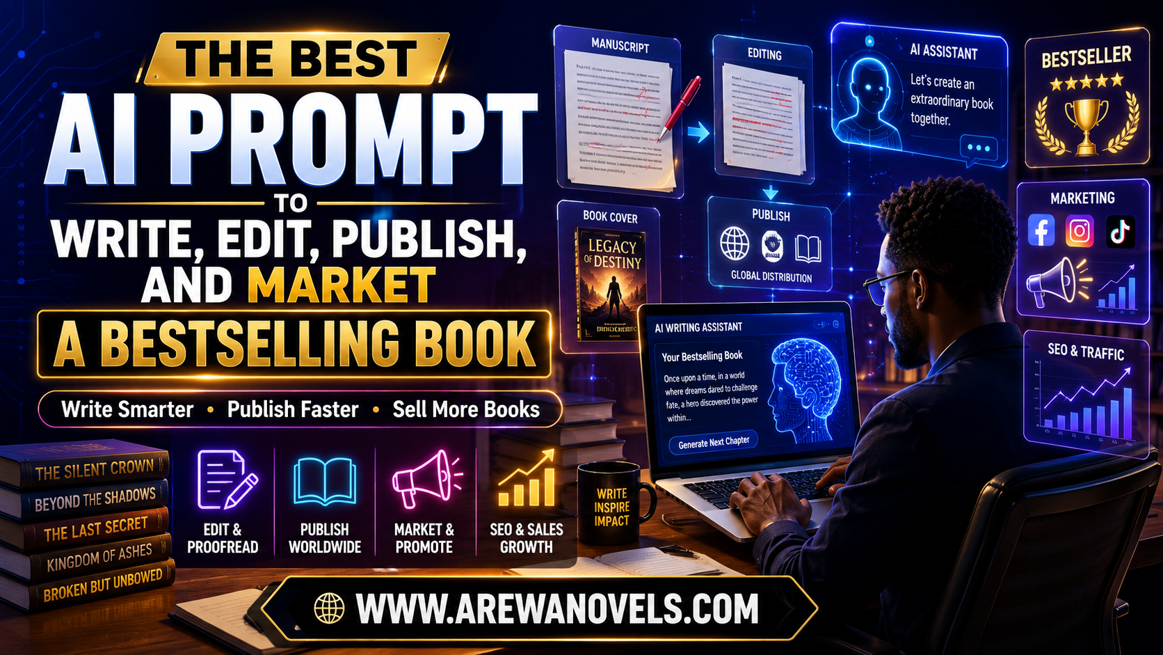 The Best AI Prompt to Write, Edit, Publish, and Market a Bestselling Book