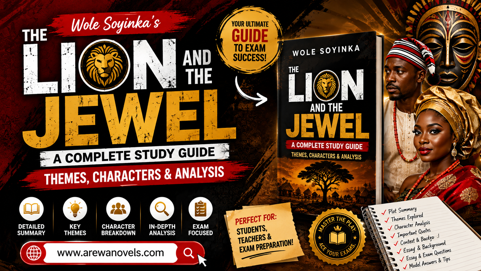 The Lion and the Jewel by Wole Soyinka: A Complete Study Guide & Summary, Themes and Analysis