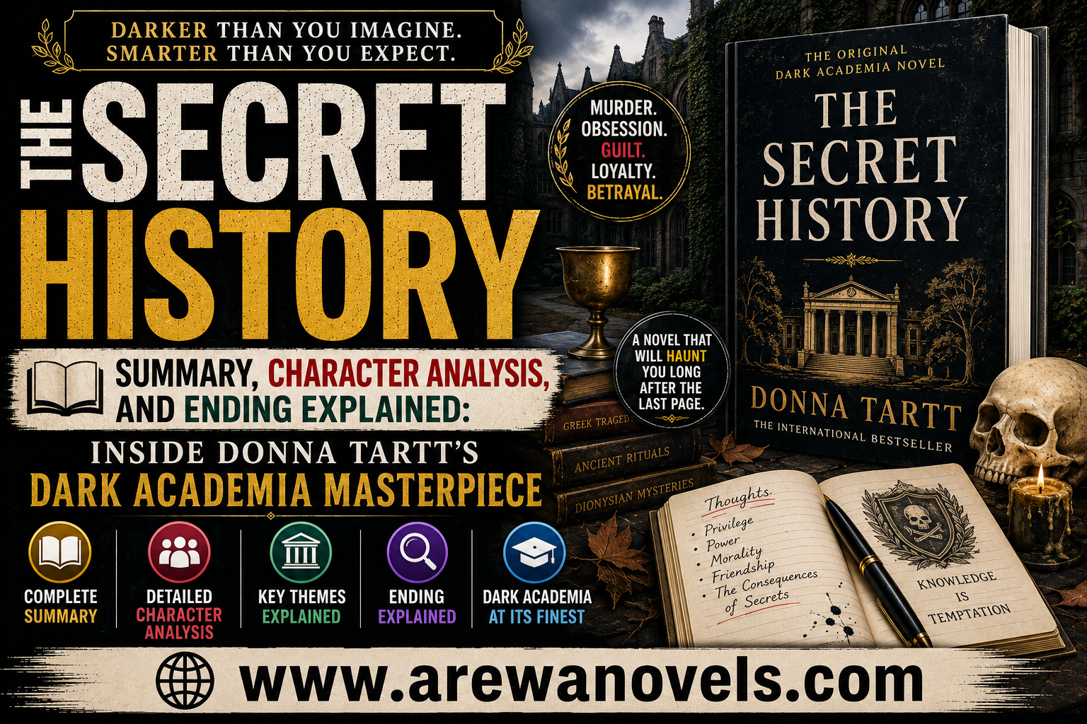 The Secret History by Donna Tartt Summary, Character Analysis, and Ending Explained: Inside Donna Tartt's Dark Academia Masterpiece