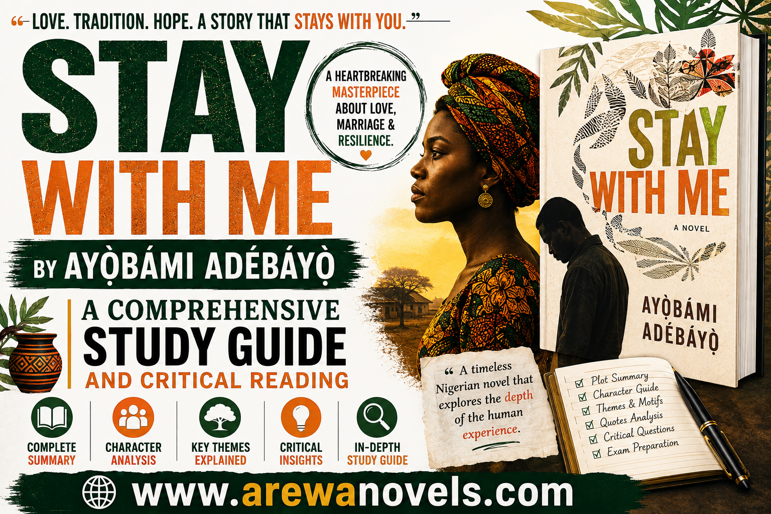 Stay With Me by Ayọ̀bámi Adébáyọ̀: A Comprehensive Study Guide and Critical Reading
