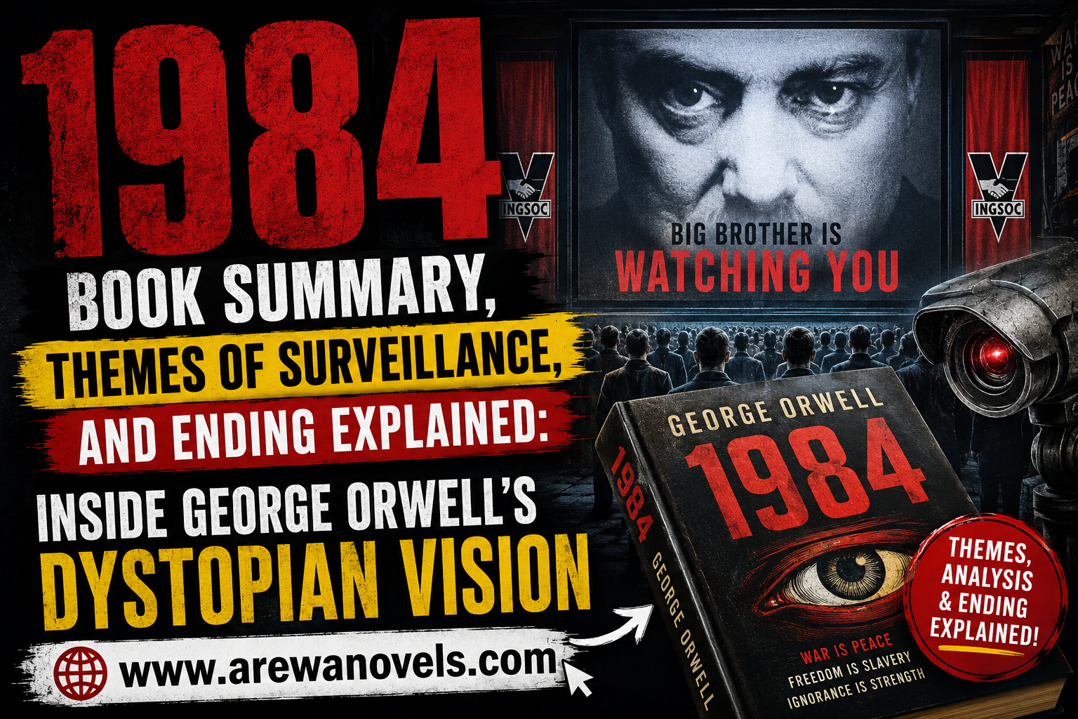 1984 by George Orwell Book Summary, Themes of Surveillance, and Ending Explained: Inside George Orwell's Dystopian Vision