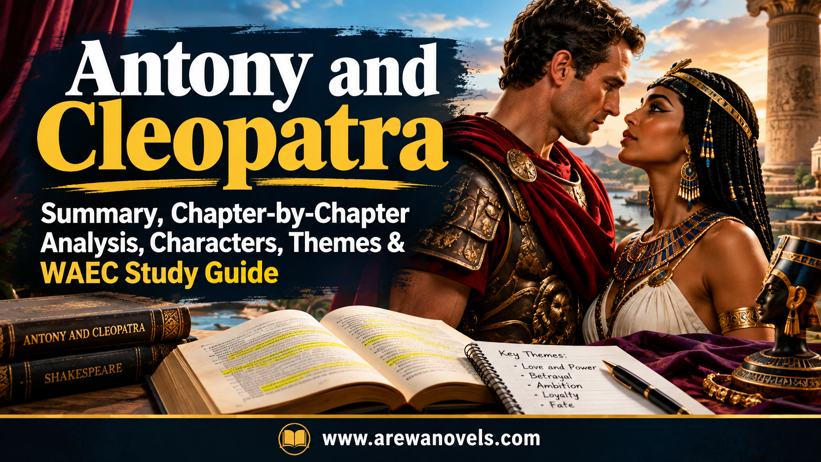 Antony and Cleopatra Summary, Chapter-by-Chapter Analysis, Characters, Themes & WAEC Study Guide